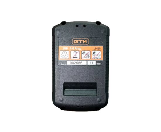 Аккумулятор к электроинструменту GTM B18V/4Аh Li-Ion, 18В (B18V/4Аh), изображение 2 Аккумулятор к электроинструменту GTM B18V/4Аh Li-Ion, 18В (B18V/4Аh), изображение 2