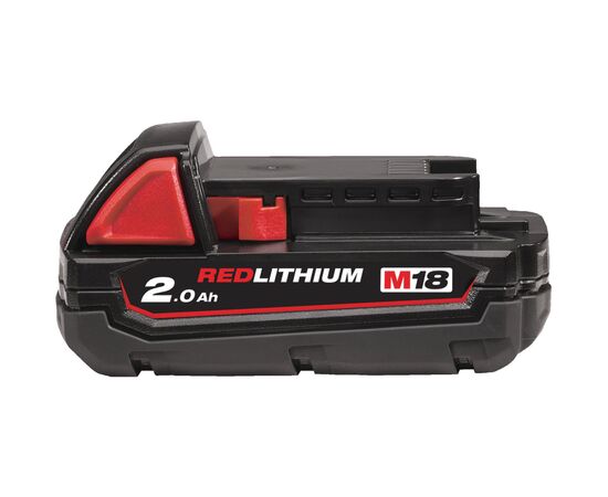 Аккумулятор к электроинструменту Milwaukee Li-Ion M18 B2, 2Ah (4932430062), изображение 2 Аккумулятор к электроинструменту Milwaukee Li-Ion M18 B2, 2Ah (4932430062), изображение 2