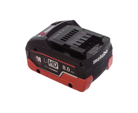 Аккумулятор к электроинструменту Metabo LIHD 18V, 8Ah, 0.98кг (625369000), изображение 2 Аккумулятор к электроинструменту Metabo LIHD 18V, 8Ah, 0.98кг (625369000), изображение 2