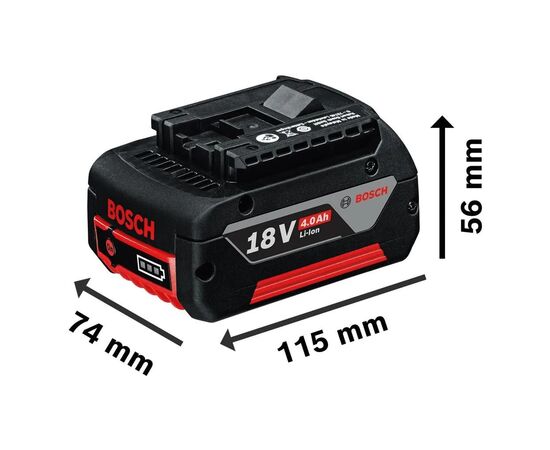 Аккумулятор к электроинструменту Bosch GBA, 18V, 4Ah, 1.1кг (1.600.Z00.038), изображение 2 Аккумулятор к электроинструменту Bosch GBA, 18V, 4Ah, 1.1кг (1.600.Z00.038), изображение 2