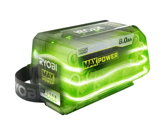Аккумулятор к электроинструменту Ryobi Max Power RY36B80B High Energy, 36V, 8Ah, 1.88кг (5133005911), изображение 5 Аккумулятор к электроинструменту Ryobi Max Power RY36B80B High Energy, 36V, 8Ah, 1.88кг (5133005911), изображение 5