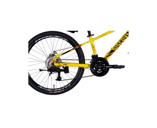 Велосипед Discovery 24" QUBE DD рама-11,5" AL 2025 жовто-чорний (OPS-DIS-24-334), изображение 4 Велосипед Discovery 24" QUBE DD рама-11,5" AL 2025 жовто-чорний (OPS-DIS-24-334), изображение 4