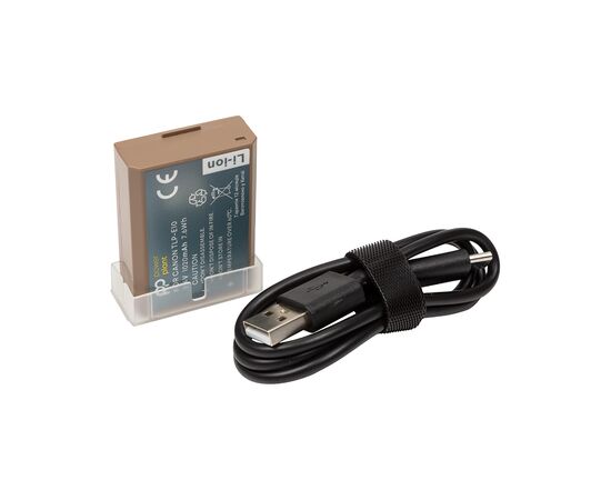 Акумулятор до фото/відео PowerPlant Canon TLP-E10 1020mAh з кабелем Type-C (CB971275)