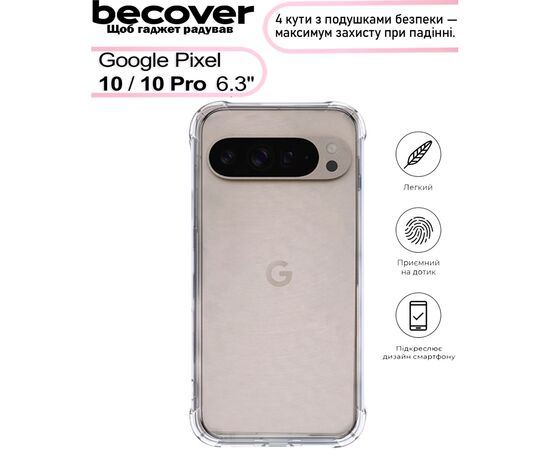 Чехол для мобильного телефона BeCover Anti-Shock BeCover Google Pixel 10 / 10 Pro Clear (713673), изображение 5