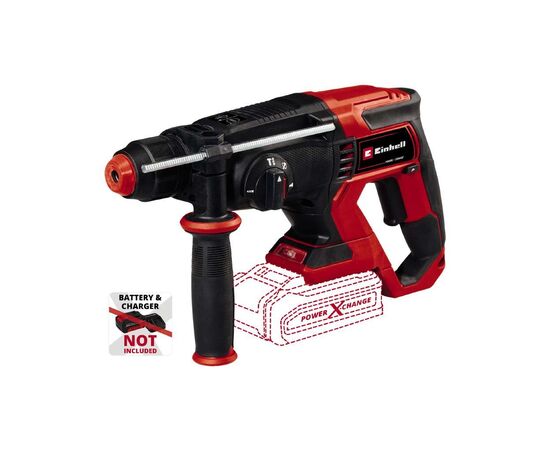 Перфоратор Einhell TE-HD 18/20LI - Solo, SDS-plus, PXC 18V, 1.8Дж, кейс (без АКБ и ЗУ) (4514260), изображение 4 Перфоратор Einhell TE-HD 18/20LI - Solo, SDS-plus, PXC 18V, 1.8Дж, кейс (без АКБ и ЗУ) (4514260), изображение 4
