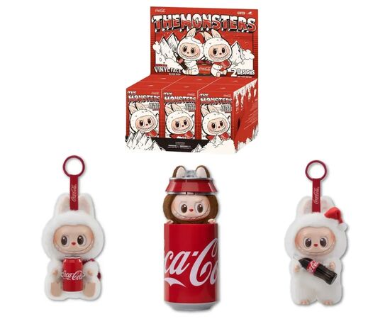 Мягкая игрушка No Brand сюрприз Labubu Coca-Cola Surprise, 17 см, Mix color, темный пакет (YT42167), изображение 2 Мягкая игрушка No Brand сюрприз Labubu Coca-Cola Surprise, 17 см, Mix color, темный пакет (YT42167), изображение 2