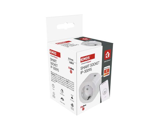 Умная розетка WIFI P5533 GoSmart, ZigBee 3.0, IP44 EMOS (P5533), изображение 12 Умная розетка WIFI P5533 GoSmart, ZigBee 3.0, IP44 EMOS (P5533), изображение 12