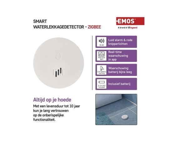 Датчик затопления EMOS P56000S ZigBee (P56000S), изображение 10 Датчик затопления EMOS P56000S ZigBee (P56000S), изображение 10