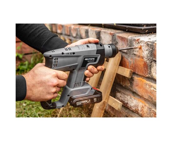 Перфоратор Graphite Energy+ SDS-plus, 18V, 2.2Дж, 2.26кг (без АКБ и ЗУ) (58G027), изображение 3 Перфоратор Graphite Energy+ SDS-plus, 18V, 2.2Дж, 2.26кг (без АКБ и ЗУ) (58G027), изображение 3