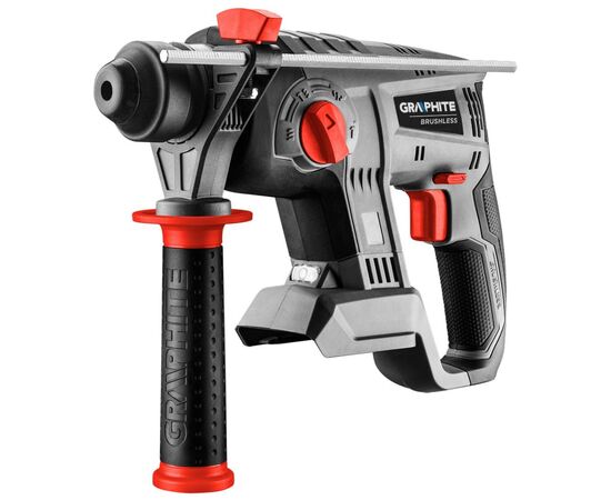 Перфоратор Graphite Energy+ SDS-plus, 18V, 2.2Дж, 2.26кг (без АКБ и ЗУ) (58G027), изображение 4 Перфоратор Graphite Energy+ SDS-plus, 18V, 2.2Дж, 2.26кг (без АКБ и ЗУ) (58G027), изображение 4