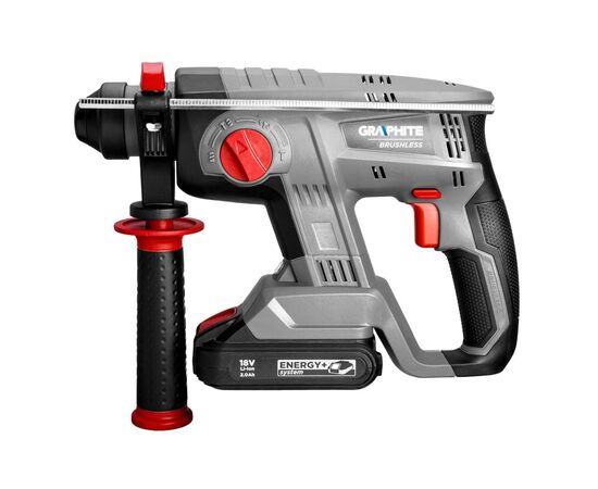 Перфоратор Graphite Energy+ SDS-plus, 18V, 2.2Дж, 2.26кг (без АКБ и ЗУ) (58G027), изображение 7 Перфоратор Graphite Energy+ SDS-plus, 18V, 2.2Дж, 2.26кг (без АКБ и ЗУ) (58G027), изображение 7