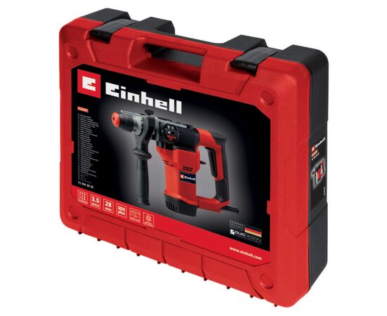 Перфоратор Einhell TC-RH 28 3F, 950 Вт, SDS+, бочковый, 3.5 Дж, 990 об/мин, кейс (4258002), изображение 8 Перфоратор Einhell TC-RH 28 3F, 950 Вт, SDS+, бочковый, 3.5 Дж, 990 об/мин, кейс (4258002), изображение 8