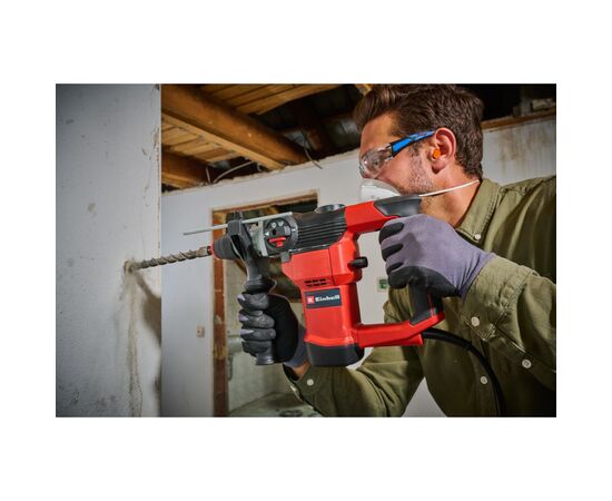 Перфоратор Einhell TC-RH 28 3F, 950 Вт, SDS+, бочковый, 3.5 Дж, 990 об/мин, кейс (4258002), изображение 9 Перфоратор Einhell TC-RH 28 3F, 950 Вт, SDS+, бочковый, 3.5 Дж, 990 об/мин, кейс (4258002), изображение 9