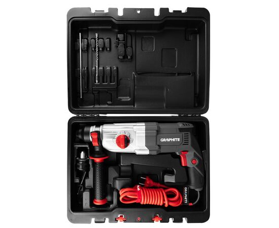 Перфоратор Graphite SDS-plus, 900Вт, 3.4Дж, кейс 6.1кг (58G539), изображение 8 Перфоратор Graphite SDS-plus, 900Вт, 3.4Дж, кейс 6.1кг (58G539), изображение 8