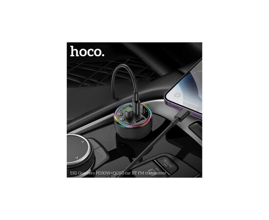 FM модулятор HOCO E82, Black, Box, изображение 7 FM модулятор HOCO E82, Black, Box, изображение 7