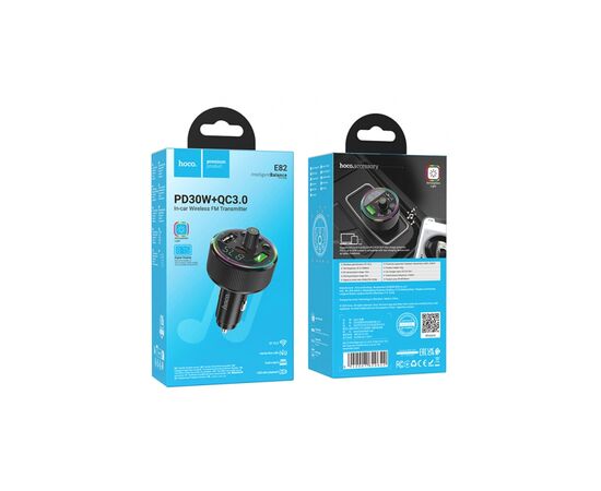 FM модулятор HOCO E82, Black, Box, изображение 8 FM модулятор HOCO E82, Black, Box, изображение 8