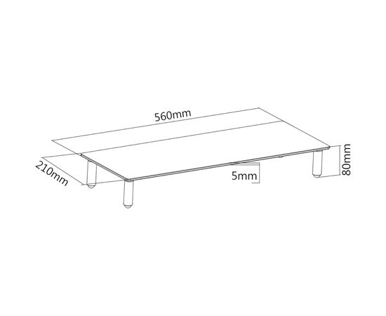 Подставка для монитора Digitus Universal glass Monitor Riser (DA-90358), изображение 2 Подставка для монитора Digitus Universal glass Monitor Riser (DA-90358), изображение 2