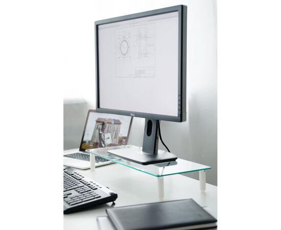 Подставка для монитора Digitus Universal glass Monitor Riser (DA-90358), изображение 6 Подставка для монитора Digitus Universal glass Monitor Riser (DA-90358), изображение 6