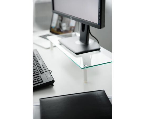 Подставка для монитора Digitus Universal glass Monitor Riser (DA-90358), изображение 7 Подставка для монитора Digitus Universal glass Monitor Riser (DA-90358), изображение 7