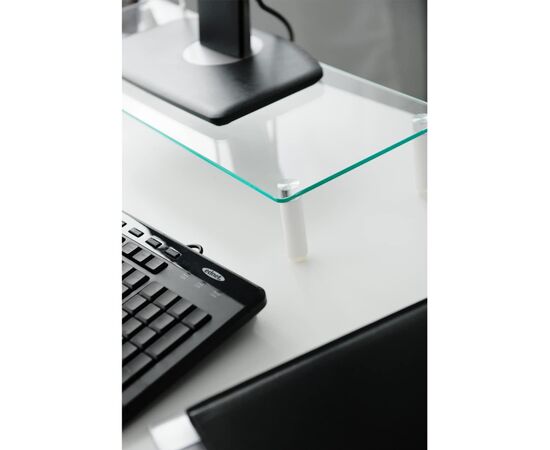 Подставка для монитора Digitus Universal glass Monitor Riser (DA-90358), изображение 9 Подставка для монитора Digitus Universal glass Monitor Riser (DA-90358), изображение 9