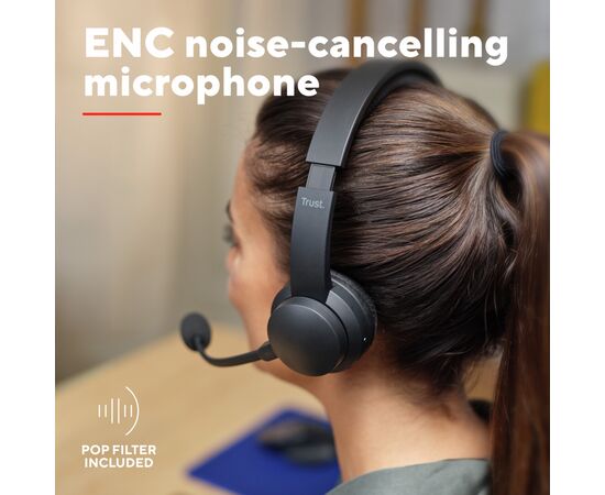 Наушники Trust Ayda Wireless ENC Black (25463), изображение 12