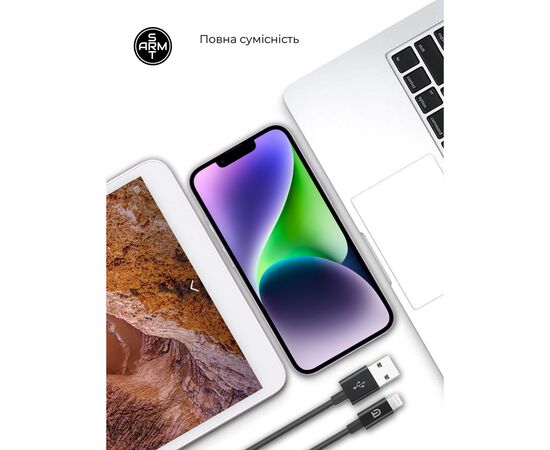 Зарядное устройство Armorstandart AR-TA800 25W USB-C + cable USB-C to Lightning black (ARM77721), изображение 5 Зарядное устройство Armorstandart AR-TA800 25W USB-C + cable USB-C to Lightning black (ARM77721), изображение 5