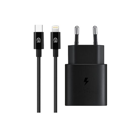 Зарядное устройство Armorstandart AR-TA800 25W USB-C + cable USB-C to Lightning black (ARM77721)