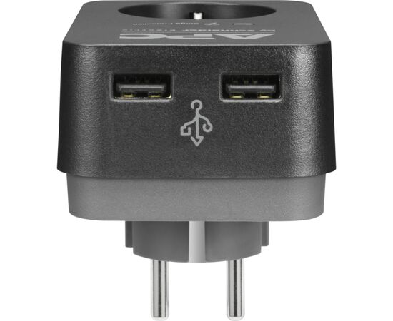 Сетевой фильтр питания APC Essential SurgeArrest 1 Outle, 2 USBt (PME1WU2B-RS), изображение 2 Сетевой фильтр питания APC Essential SurgeArrest 1 Outle, 2 USBt (PME1WU2B-RS), изображение 2