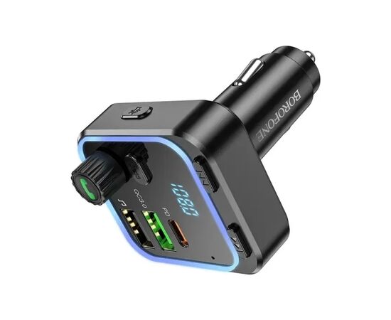 FM модулятор BOROFONE BC53, Black, Box, изображение 2 FM модулятор BOROFONE BC53, Black, Box, изображение 2