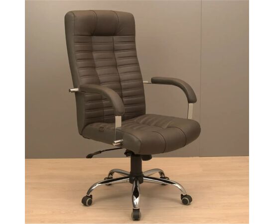 Офисное кресло Richman Атлант Хром П1 M-2 (Anyfix) Кожа Люкс комбо Каштан (R00000049265)