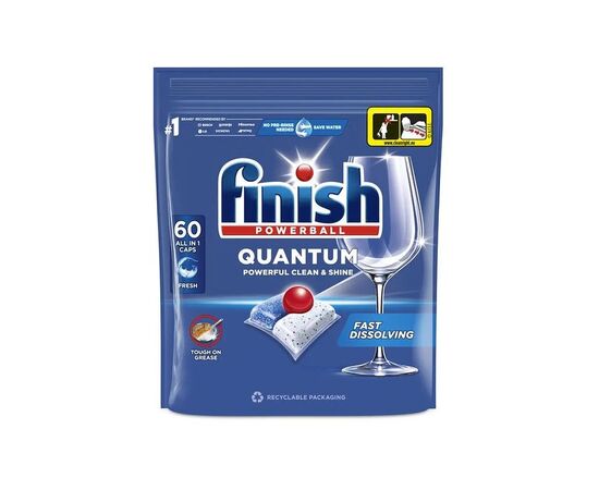 Таблетки для посудомоечных машин Finish Quantum Ultimate 60 шт (4002448144595)