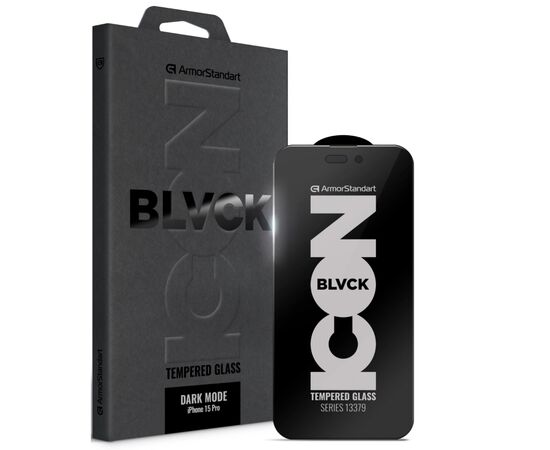 Скло захисне Armorstandart Dark Mode Apple iPhone 15 Pro (ARM85817)