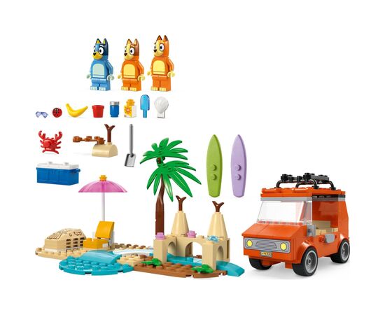 Конструктор LEGO Bluey Пляж и семейная поездка на автомобиле Блуи (11202), изображение 6 Конструктор LEGO Bluey Пляж и семейная поездка на автомобиле Блуи (11202), изображение 6