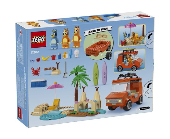 Конструктор LEGO Bluey Пляж и семейная поездка на автомобиле Блуи (11202), изображение 8 Конструктор LEGO Bluey Пляж и семейная поездка на автомобиле Блуи (11202), изображение 8