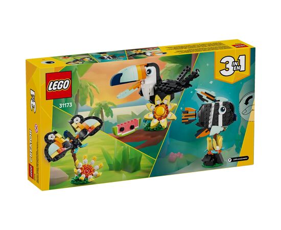 Конструктор LEGO Creator Дикі тварини: тропічний тукан (31173-), зображення 2 Конструктор LEGO Creator Дикі тварини: тропічний тукан (31173-), зображення 2