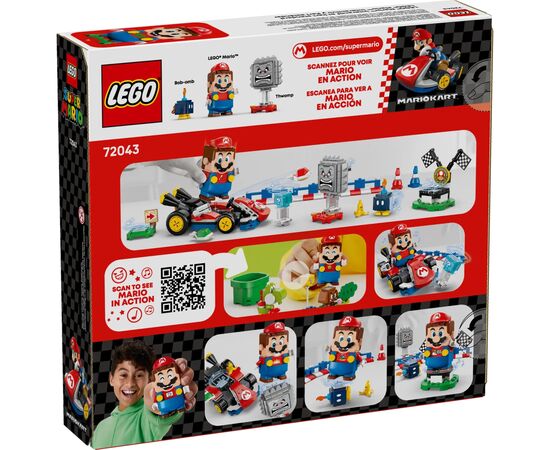 Конструктор LEGO Super Mario Mario Kart – Interactive Mario та Standard Kart (72043), зображення 2 Конструктор LEGO Super Mario Mario Kart – Interactive Mario та Standard Kart (72043), зображення 2