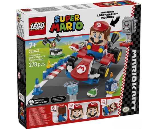 Конструктор LEGO Super Mario Mario Kart – Interactive Mario и Standard Kart (72043)