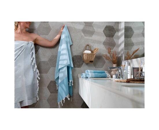Полотенце Ardesto SPA 90х170 см 100% хлопок, аква (ART2690AQ), изображение 3 Полотенце Ardesto SPA 90х170 см 100% хлопок, аква (ART2690AQ), изображение 3