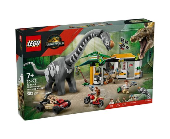 Конструктор LEGO Jurassic World Миссия по отслеживанию раптора и титанозавра (76973)