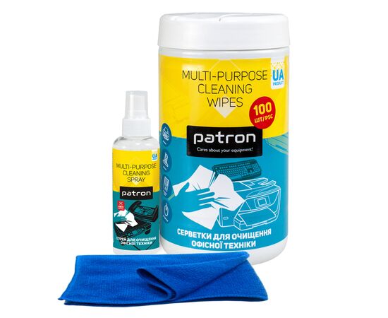 Універсальний чистячий набір Patron Spray f/tech100ml F3-009 +wipesF3-028 +microfi (CS-PN-BUNDL-14)