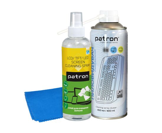 Універсальний чистячий набір Patron spray duster 400ml F3-020 +ScreenSprF3-001+microf (CS-PN-BUNDL-8)