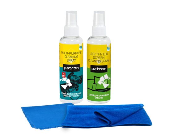 Универсальный чистящий набор Patron Spray f/tech100ml +ScreenSprF3-008+2microfibre (CS-PN-BUNDL-17)