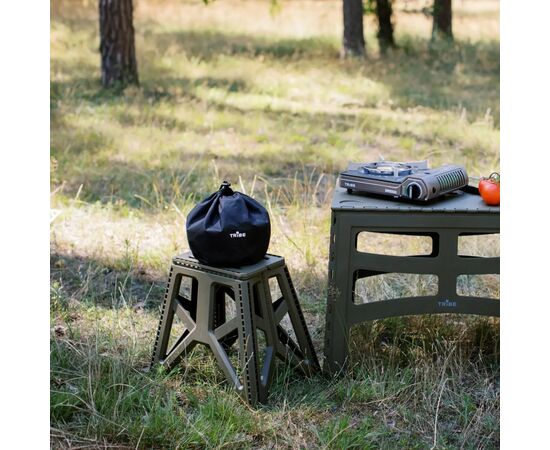 Стілець складаний Tribe Camp Chair High пластиковий Olive (T-EF-0002-olive), зображення 10 Стілець складаний Tribe Camp Chair High пластиковий Olive (T-EF-0002-olive), зображення 10