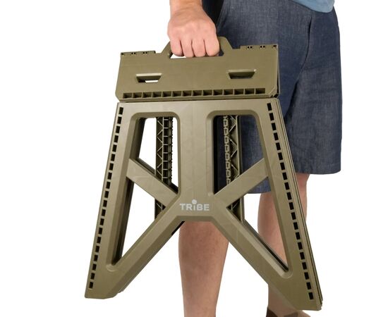 Стілець складаний Tribe Camp Chair High пластиковий Olive (T-EF-0002-olive), зображення 8 Стілець складаний Tribe Camp Chair High пластиковий Olive (T-EF-0002-olive), зображення 8