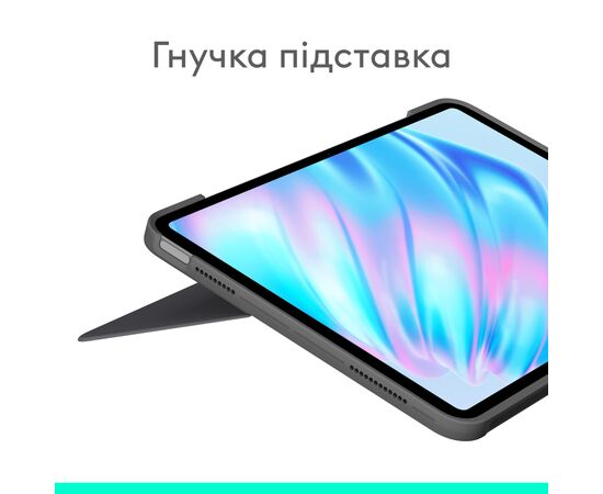Чехол для планшета Logitech Combo Touch for iPad Air 13-inch (M2) OXFORD GREY - US (L920-012618), изображение 6 Чехол для планшета Logitech Combo Touch for iPad Air 13-inch (M2) OXFORD GREY - US (L920-012618), изображение 6
