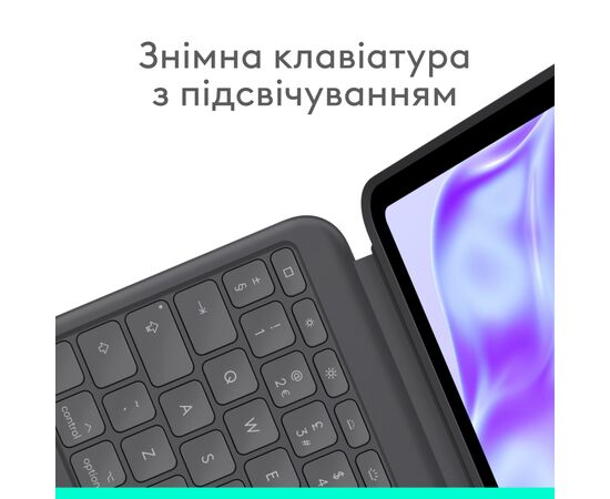 Чехол для планшета Logitech Combo Touch for iPad Pro 11-inch (M4) GRAPHITE - US (L920-012831), изображение 7 Чехол для планшета Logitech Combo Touch for iPad Pro 11-inch (M4) GRAPHITE - US (L920-012831), изображение 7