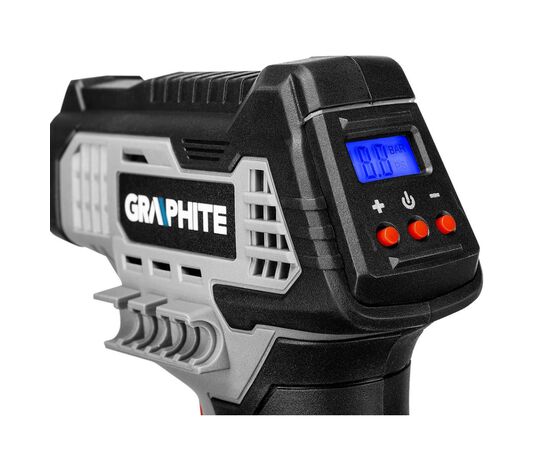 Автомобильный компрессор Graphite Energy+ 18V, 7бар (без АКБ и ЗУ) (58G041), изображение 9 Автомобильный компрессор Graphite Energy+ 18V, 7бар (без АКБ и ЗУ) (58G041), изображение 9