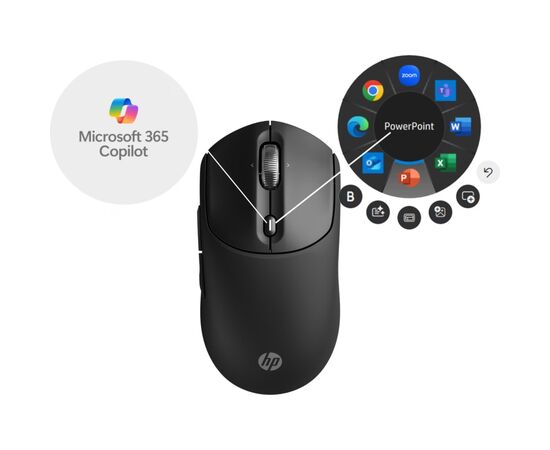 Мышка HP 700 Rechargeable Wireless/Bluetooth Black (AZ7B0AA), изображение 6 Мышка HP 700 Rechargeable Wireless/Bluetooth Black (AZ7B0AA), изображение 6