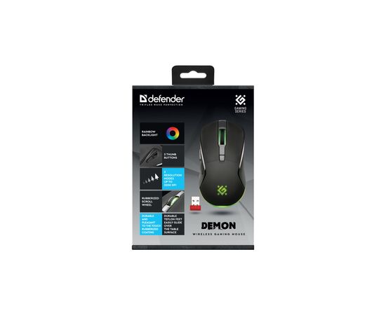 Мышка Defender Demon GM534 Wireless Black (52534), изображение 4 Мышка Defender Demon GM534 Wireless Black (52534), изображение 4