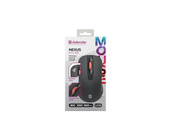 Мишка Defender Nexus MS195 Wireless Black (52195), зображення 6 Мишка Defender Nexus MS195 Wireless Black (52195), зображення 6